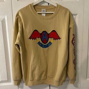 Aerosmith Crew Neck Embroidered Sweet Emotion Sweatshirt Shirt Mens Size L